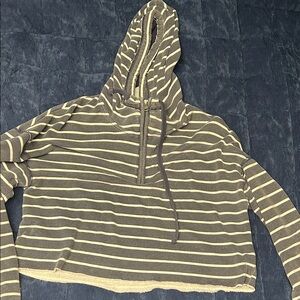 Striped Navy blue and Cream Women's Sweater
